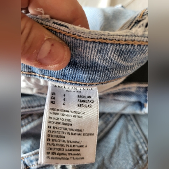 American Eagle Light Wash Women Denim Jeans, Size 4 (28) - Picture 6 of 6